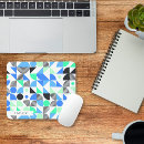 Recherche de géométrique multicolore tapis souris Bleu