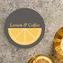 Recherche de tranche citron de dessous de verres Nourriture