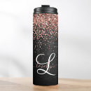 Recherche de rose brillant tasses Monogramme