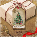 Recherche de noël étiquettes cadeau Vintage