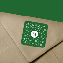 Recherche de lettre verte autocollants Vert foncé