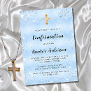 Recherche de confirmation garçon cartes invitations Minimaliste