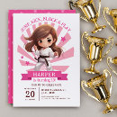 Recherche de fille karaté invitations D'anniversaire de karaté