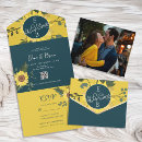 Recherche de boho sunflowers mariage invitations Couple
