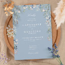 Recherche de dusty blue floral invitations Rustique