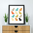 Recherche de oiseau orange posters Rétro