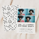 Recherche de age anniversaire invitations Noir et blanc