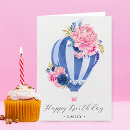 Recherche de montgolfière anniversaire cartes Aquarelle