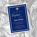 Recherche de bleu marine baptême invitations Script