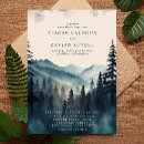 Recherche de pine tree mariage invitations Aquarelle