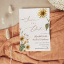 Recherche de sunflower wedding save the dates Chic boho