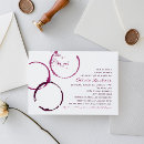 Recherche de douche nuptiale vin invitations Élégant