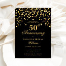Recherche de 50 ans mariage anniversaire invitations Élégant