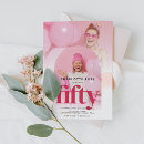 Recherche de hot pink 50th anniversaire invitations Chic