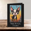 Recherche de terrier boston anniversaire cartes Drôle