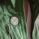 Recherche de fleur rouge badges Aquarelle