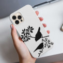 Recherche de oiseau noir et blanc iphone coques Pour elle