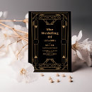 Recherche de années 20 mariage invitations Grande porte
