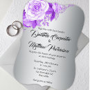Recherche de argent pourpre invitations Sophistiqué
