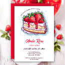 Recherche de fraise kawaii invitations Rouge