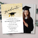 Recherche de black gold graduation invitations Calligraphie