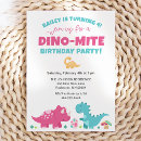 Recherche de dinosaure rose invitations Pour enfants
