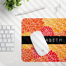 Recherche de fleur orange tapis souris Bohémien