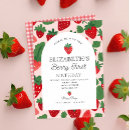 Recherche de strawberry 1ans anniversaire invitations Mignon