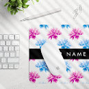 Recherche de floral bleu tapis souris Motif de fleurs