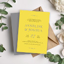 Recherche de jaune gris mariage invitations Typographie