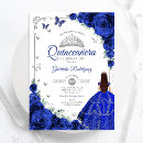 Recherche de royal blue invitations Quinceanera