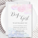 Recherche de watercolor gender reveal invitations Aquarelle