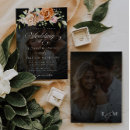 Recherche de noir et blanc rose mariage invitations De floral