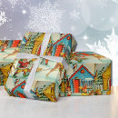 Recherche de elfes papier cadeau Vintage