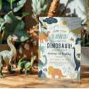 Recherche de dinosaure invitations Bleu vert jaune