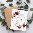 Recherche de burgundy and gold invitations Floral