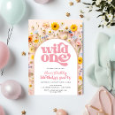 Recherche de boho girl 1ans anniversaire invitations Élégant