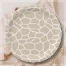 Recherche de beige assiettes en papier Girafe