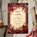 Recherche de rouge et or invitations Romantique
