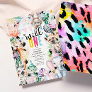 Recherche de wild animals anniversaire invitations Fille