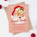 Recherche de vintage noël invitations Père noël secrète