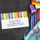 Recherche de crayons colorés cartes visite Couleurs arc en ciel