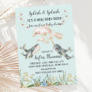 Recherche de baleine baby shower invitations Dauphin