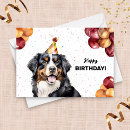Recherche de anniversaire chien montagne bernese cartes invitations Aquarelle