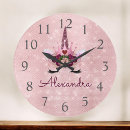 Recherche de licorne rose horloges Girly