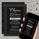 Recherche de nombres invitations Noir et blanc