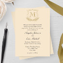 Recherche de or antique invitations Monogramme