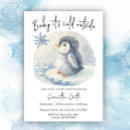 Recherche de pingouin de bébé invitations Aquarelle