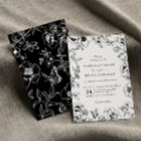Recherche de floral noir et blanc invitations Calligraphie
