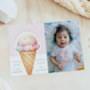 Recherche de crème glacée invitations Girly rétro mignon